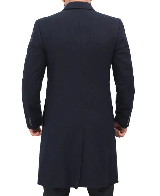 Dark blue winter coat for men
