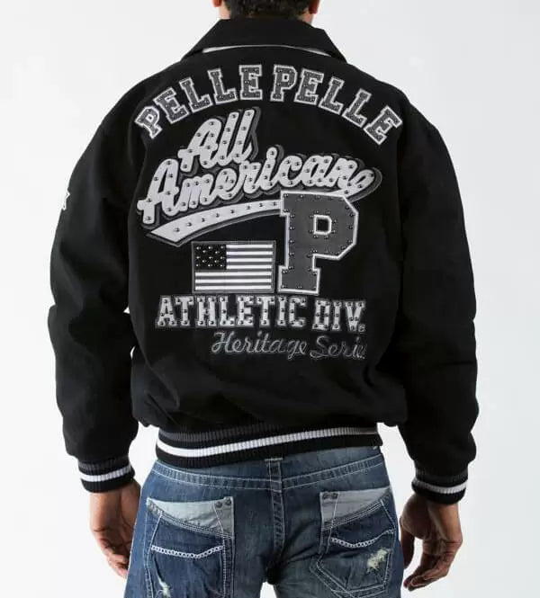 Pelle Pelle Black All American Studded Jacket.