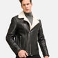 Real leather jacket with shearling
