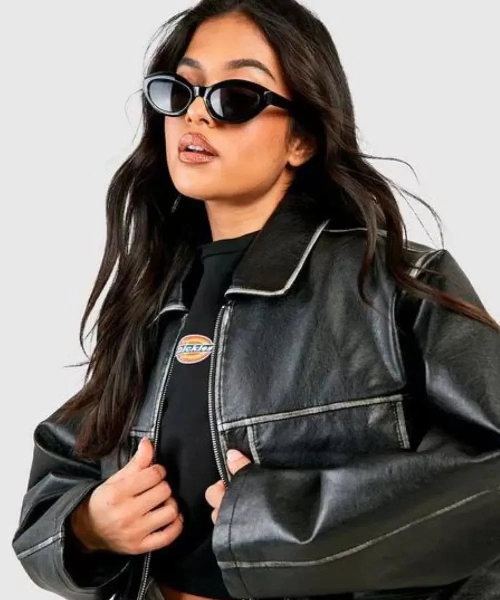 Classic women’s leather coat