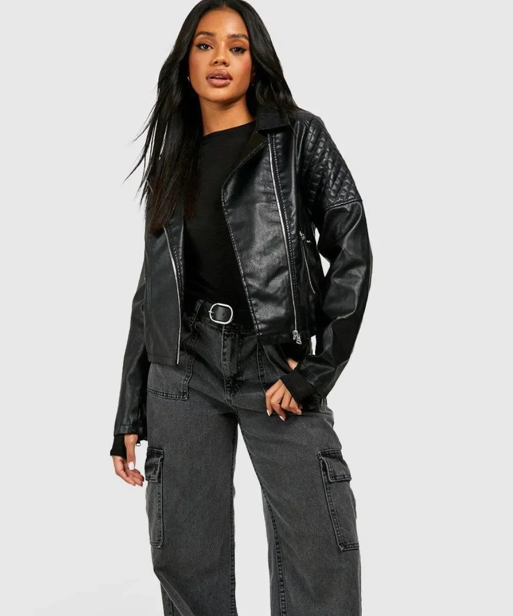 Women’s edgy biker jacket

