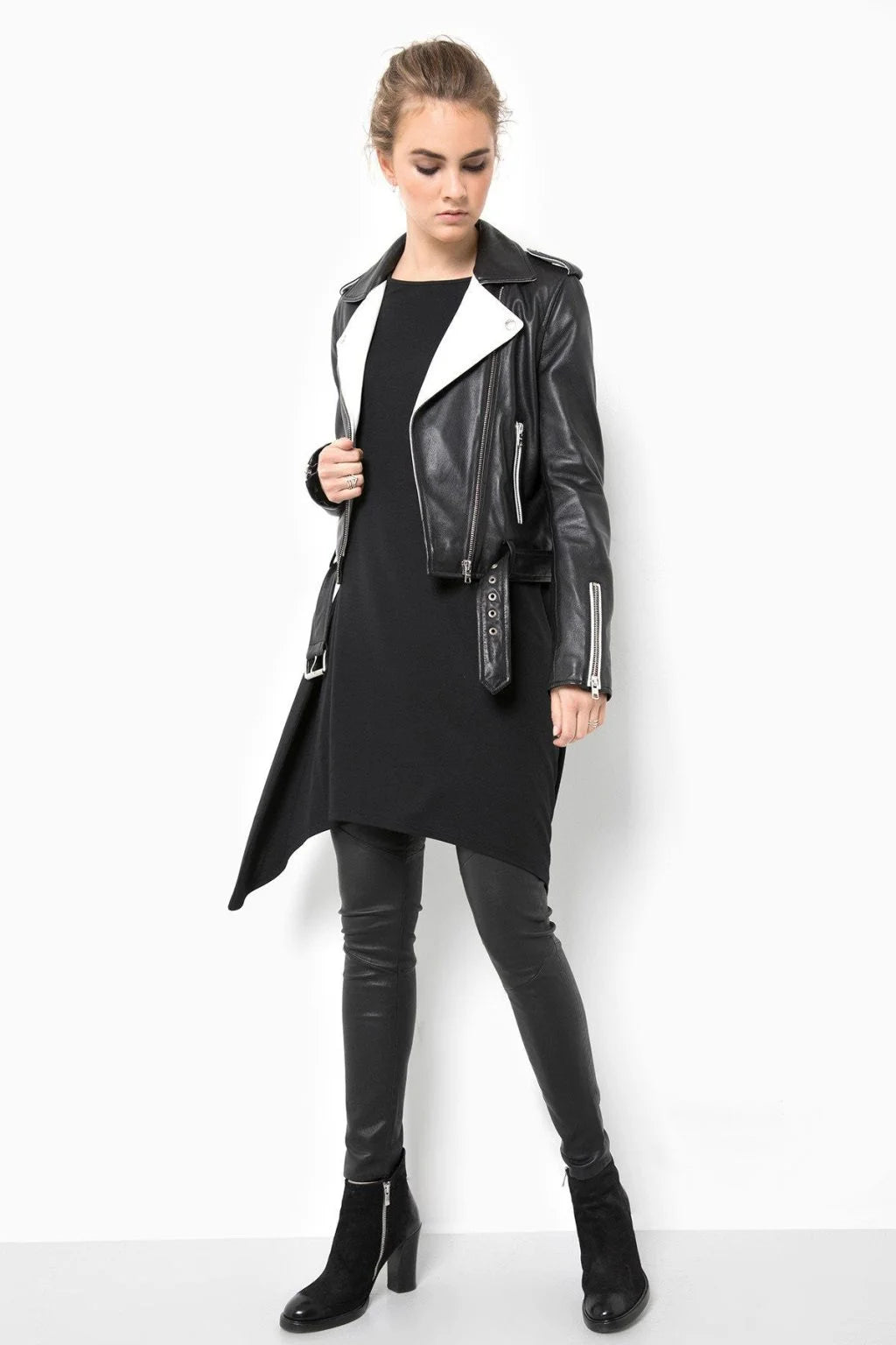 Stylish women’s leather jacket
