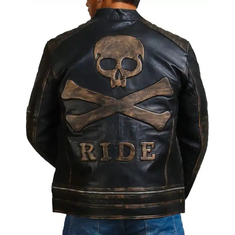 Skull biker jacket for men and women
