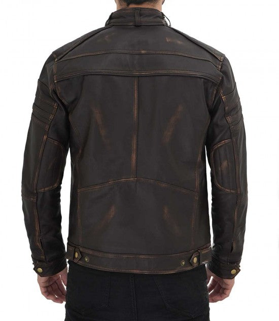 Rugged leather jacket
