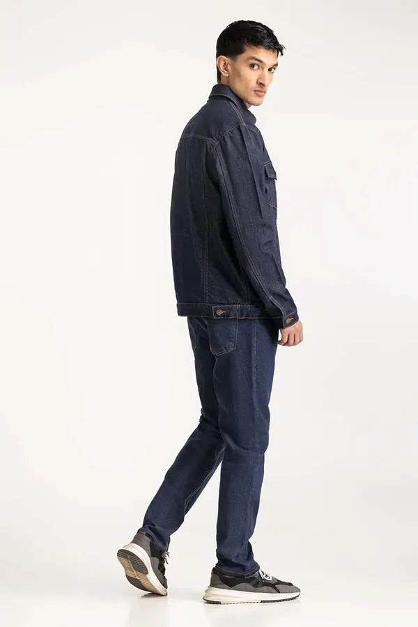 Raw denim jacket for men

