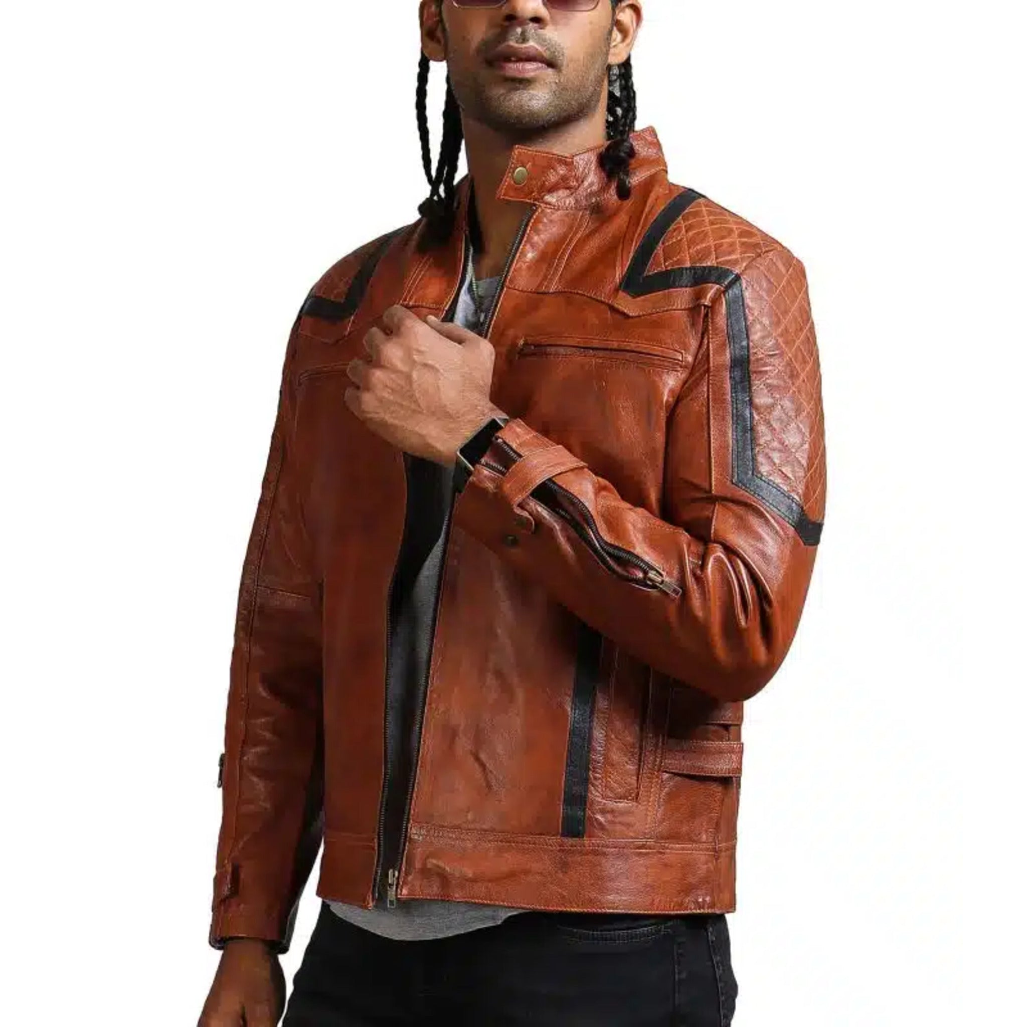 Premium leather jacket for men
