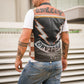 Leather biker vest for men
