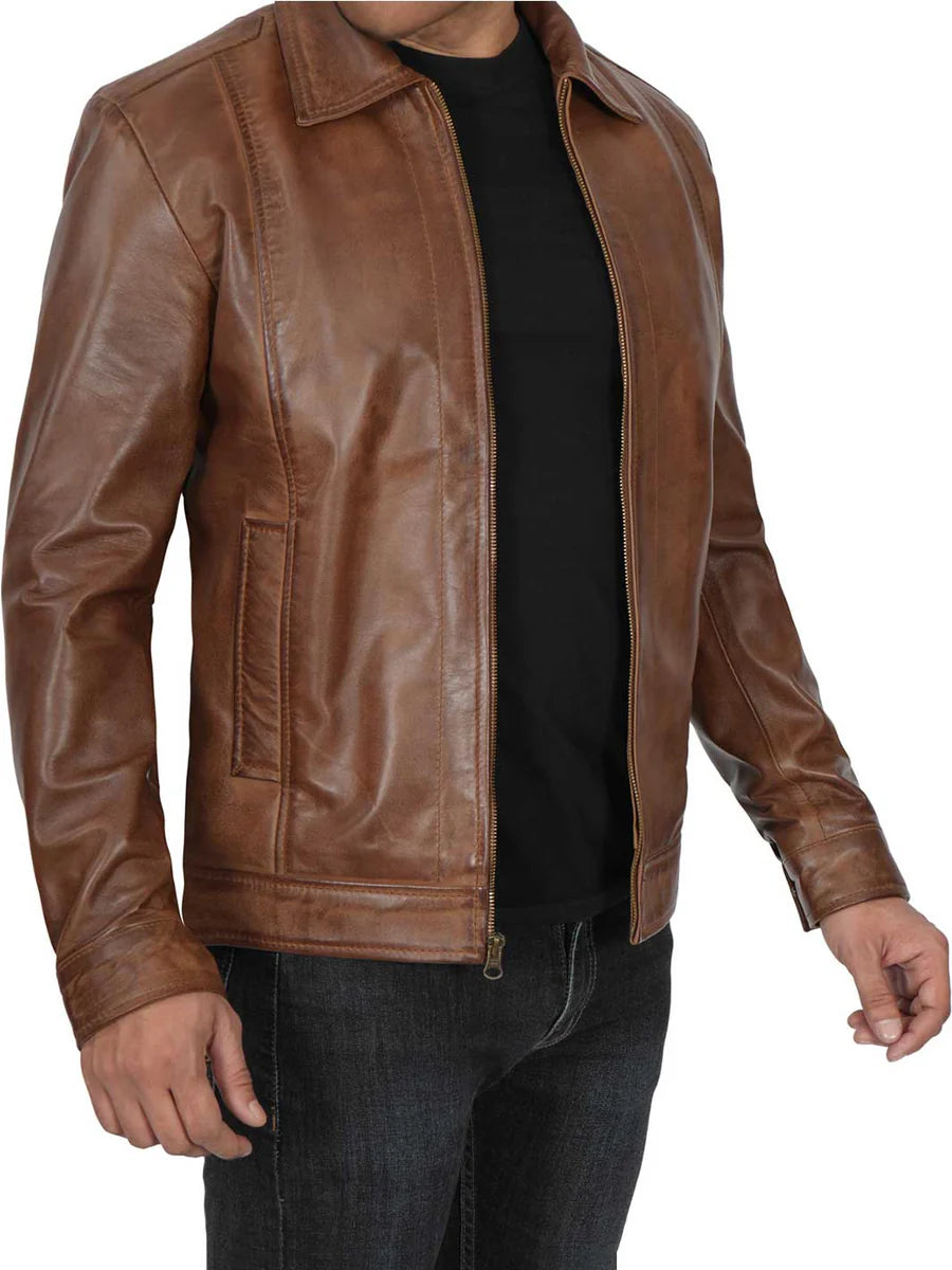 Premium leather jacket for men
