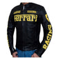 Ferrari Motorcycle Black Leather Racing Jacket
