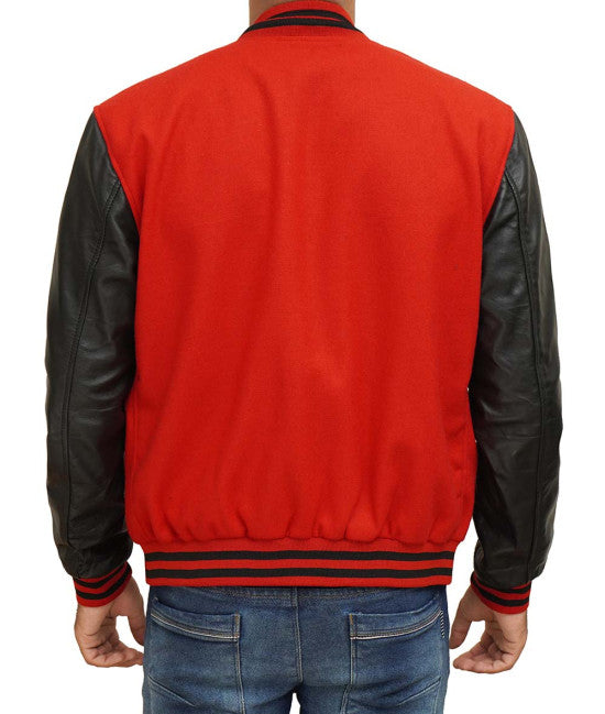 Varsity jacket red and black
