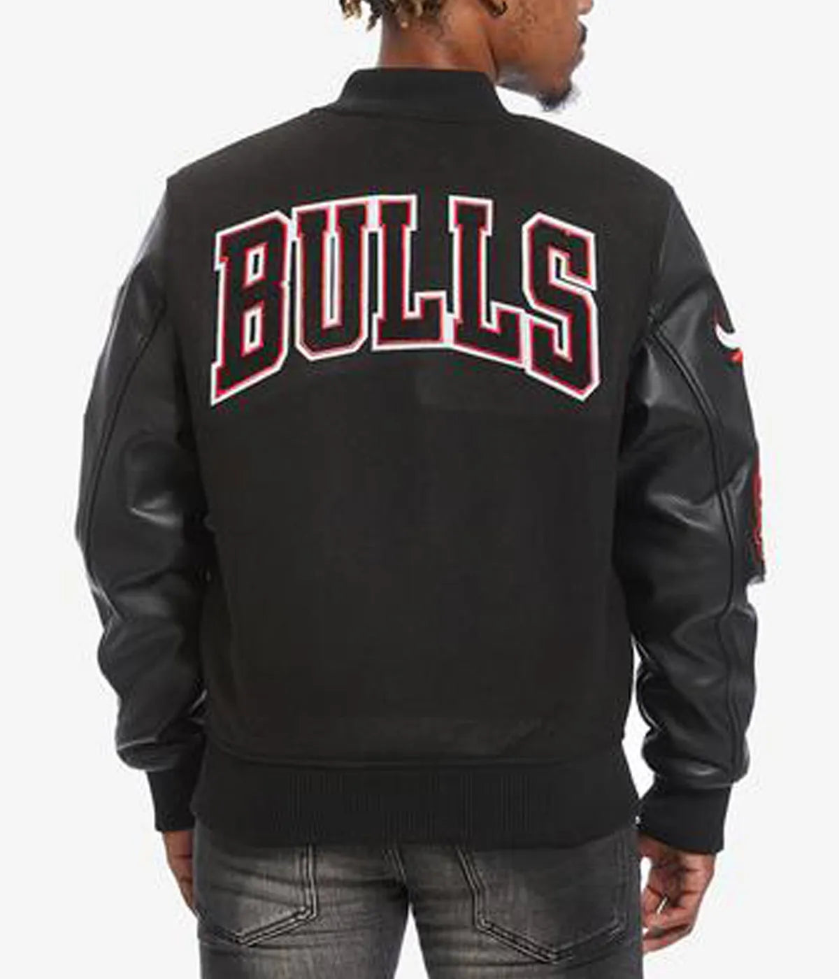 Chicago Bulls wool and leather jacket
