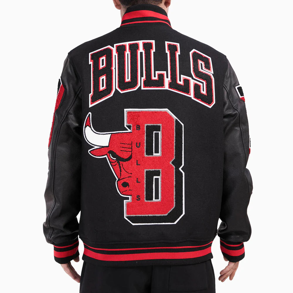 NBA Bulls logo varsity jacket
