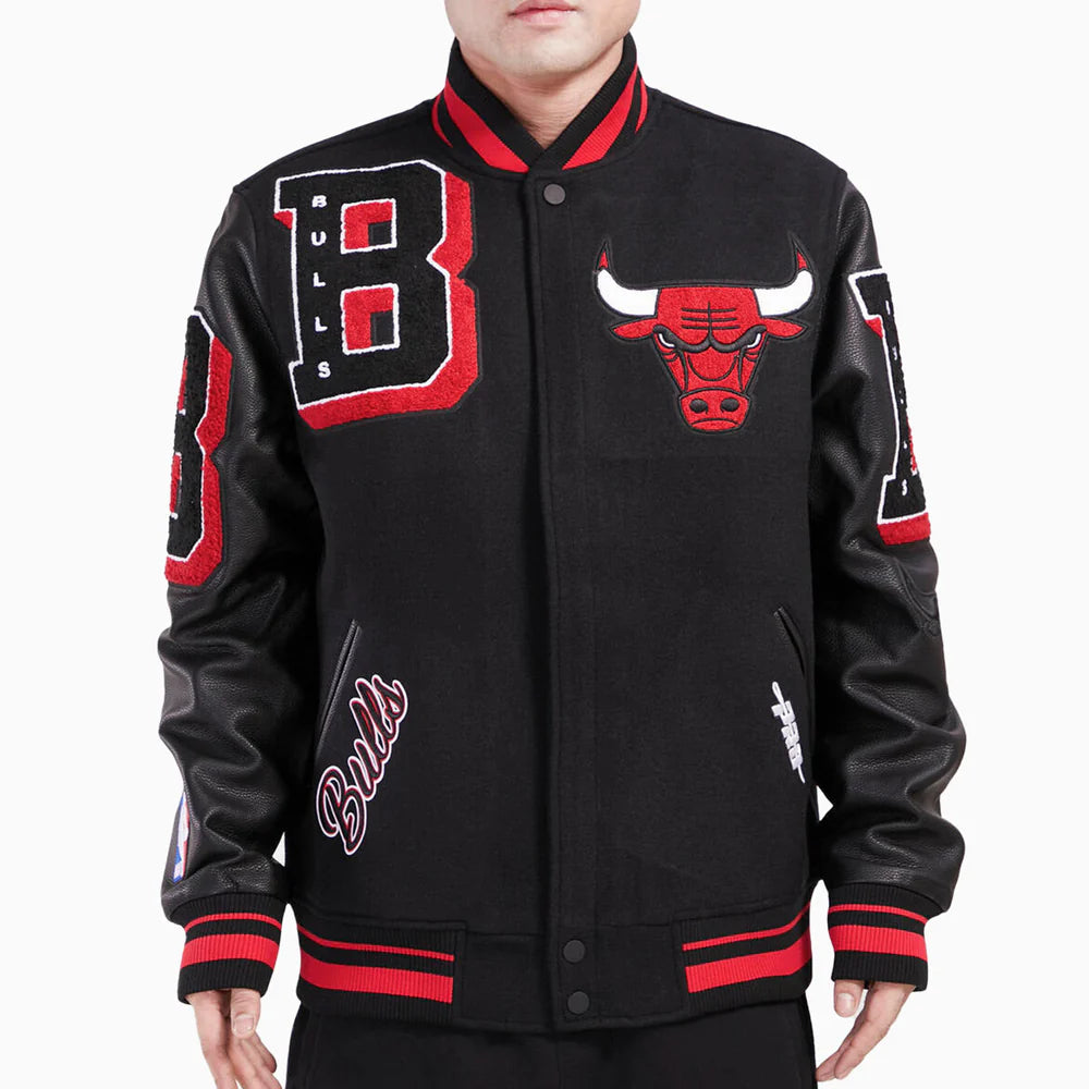 Bulls NBA wool varsity jacket
