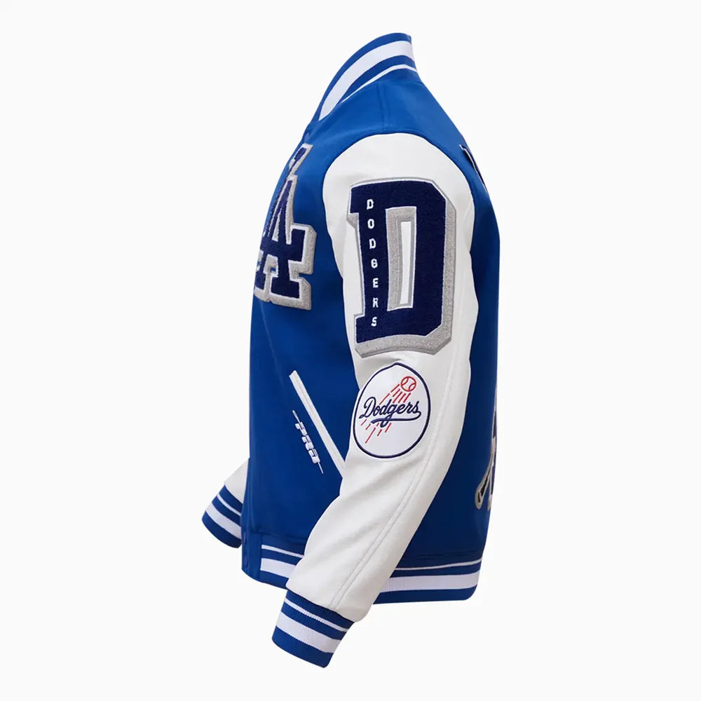 Dodgers leather sleeve jacket

