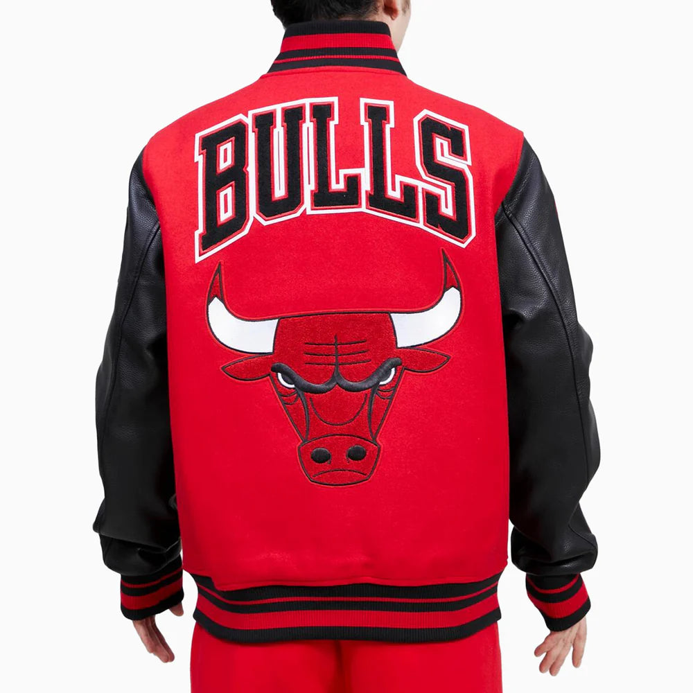 Chicago Bulls Retro Classic Rib Wool NBA Varsity Jacket.