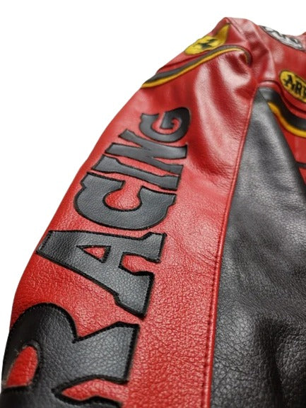 Red Ferrari Racing Leather Jacket