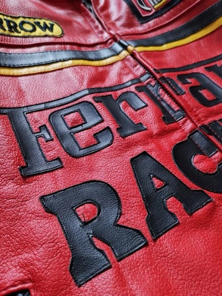 Ferrari leather racing jacket for men
