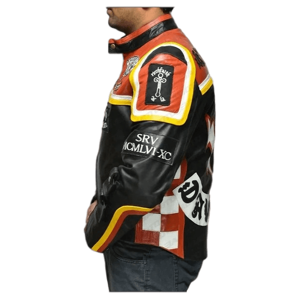 Iconic biker leather jacket
