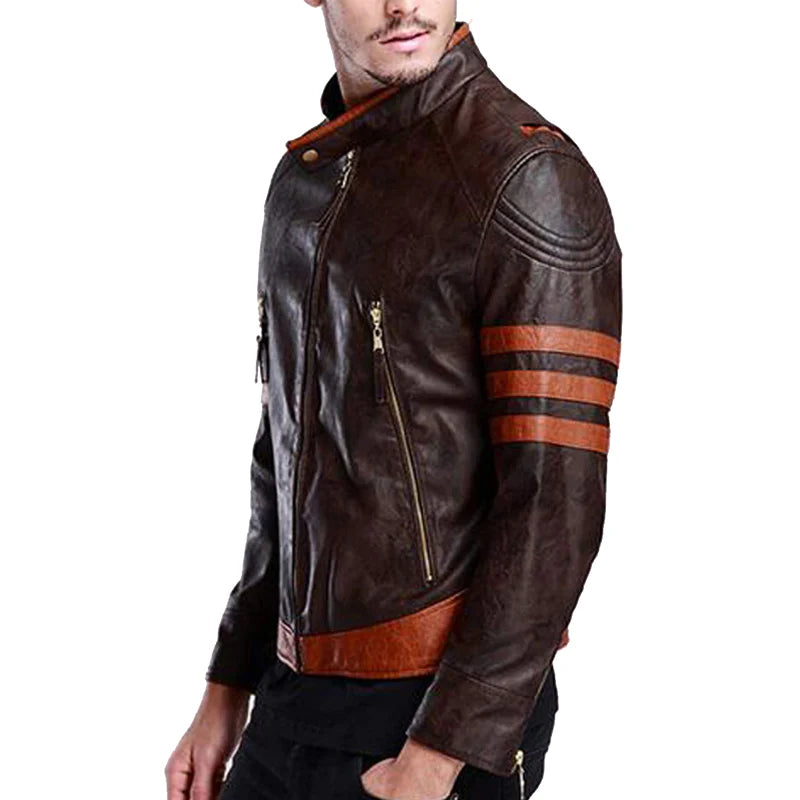 Wolverine cosplay leather jacket
