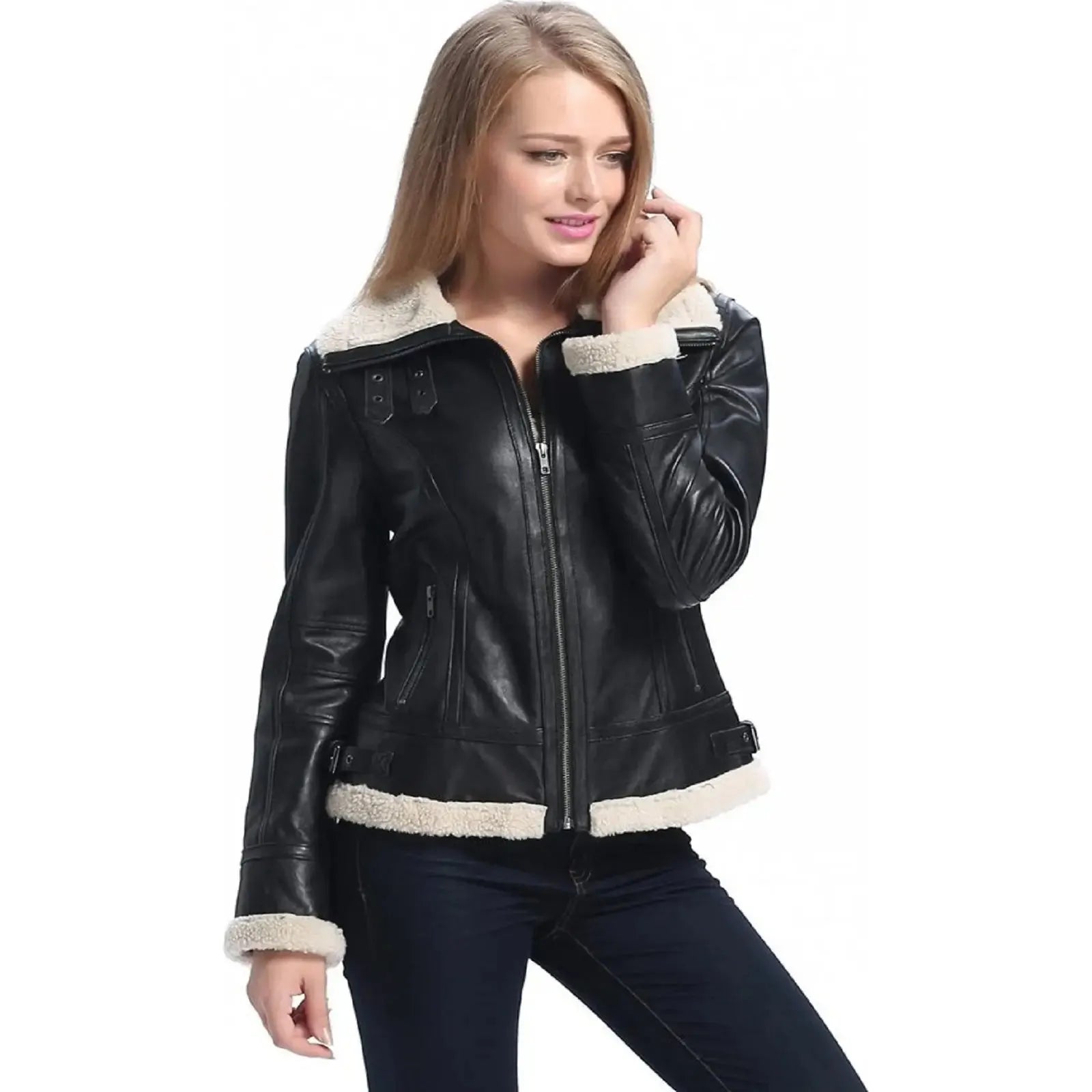 Winter shearling jackets for women
