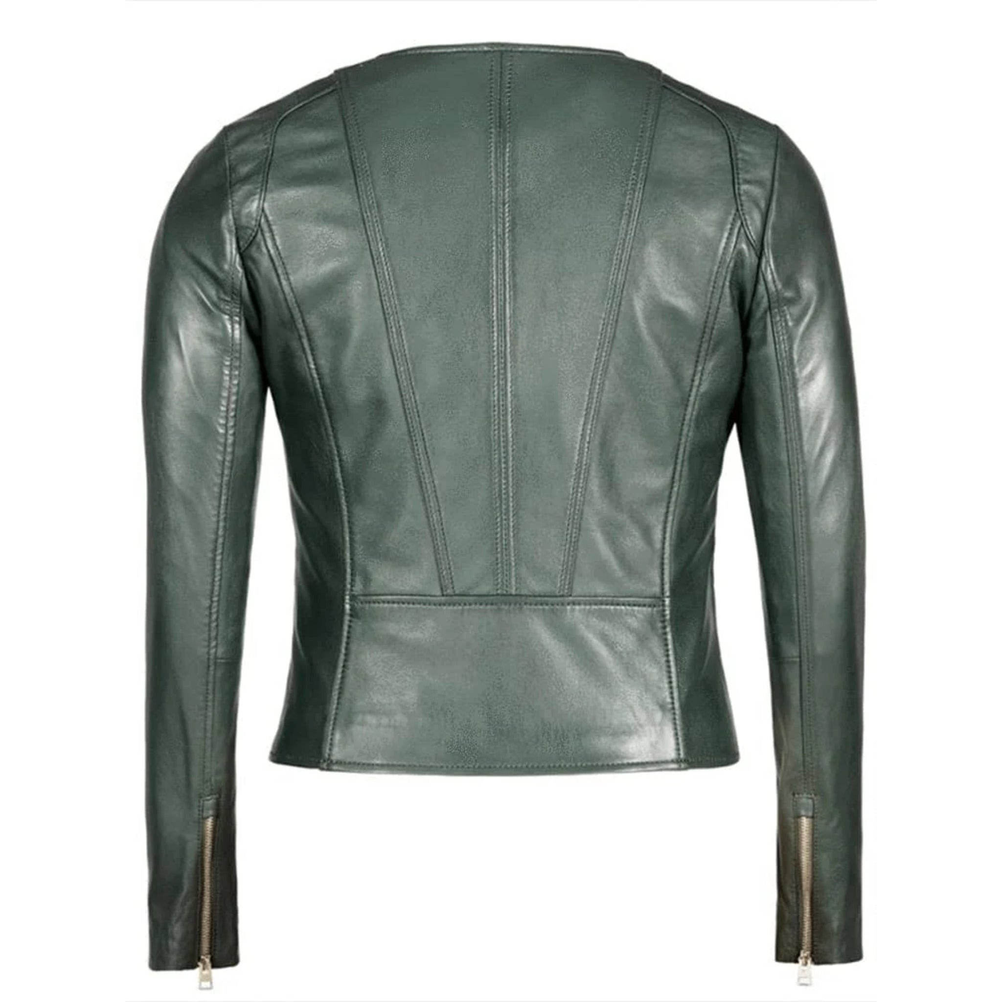 Stylish leather biker jacket
