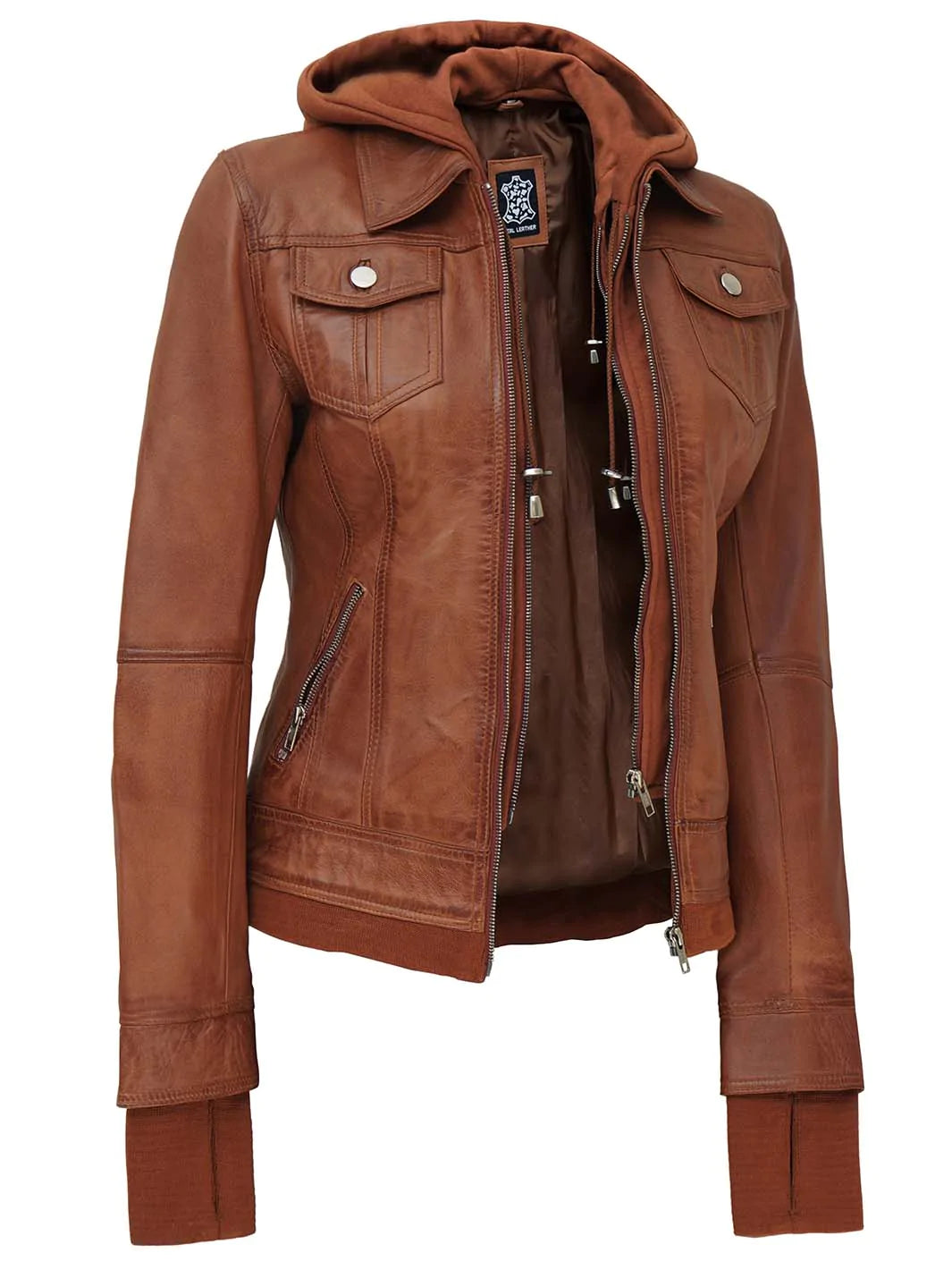 Waxed leather jacket
